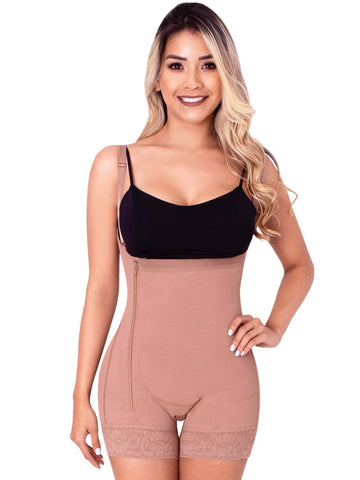 Fajas Sonryse 046ZL | Faja Bodysuit Moldeadora Levantacola con Cierre Lateral